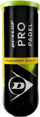 Produktbild von Dunlop Pro Padel 3B Wanne mit 3 Bällen.
