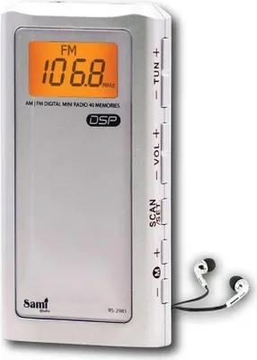 Image de Radio sami mini xs 2 bandes numériques 40 mémoires avec écouteurs