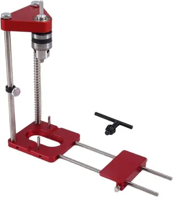 Immagine prodotto di Posizionatore automatico per trapani da legno - Sistema portatile di foratura per la lavorazione del legno - Posizionatore di precisione per fori