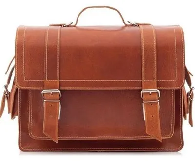 Zdjęcie produktu dla Tornister skórzany i torba vintage 2w1 brązowy BR91
