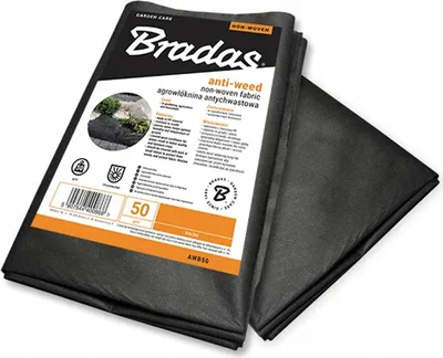 Image de BRADAS Agrofibre 50g/m² noir contre les mauvaises herbes, 5x1,6m BR-AWB5016005