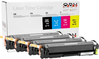 Produktbild von Kompatibel Toner ersetzt Canon 067 067H für LBP-631Cw LBP-633Cdw MF651Cw MF655Cdw MF655Cx MF657Cdw mit Chip ohne Füllstandsanzeige - je 1x schwarz XL, cyan, magenta, gelb