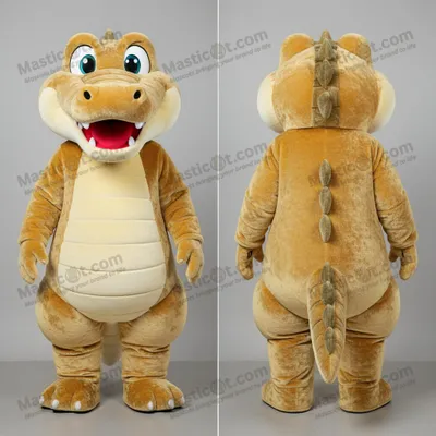 Produktbild von Goldener MASTICOT Cartoon-Krokodil-Maskottchen