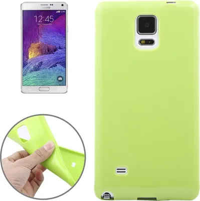 Image de Coque en TPU pour téléphone portable Samsung Galaxy Note 4 SM-N910, couleur verte