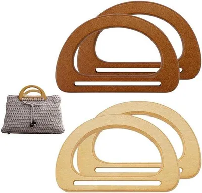Produktbild von Holz-Griff für Handtaschen - Ersatz-Griffe für Handgefertigte Strandtaschen und Handtaschen