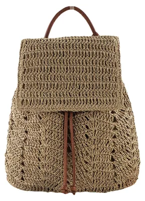 Produktbild von Solidchoice – Handgefertigter, bohemischer Rucksack aus Rattan für Damen