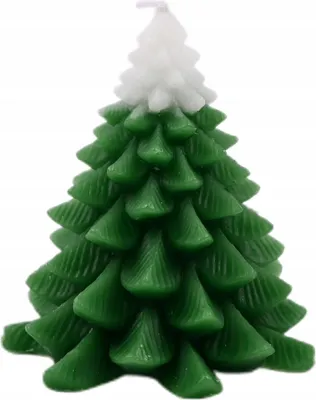 Produktbild von Weihnachtskerze Tannenbaum 10cm Deko Kerze Weihnachtsbaum Form Tischdeko Rot Grün Festlich