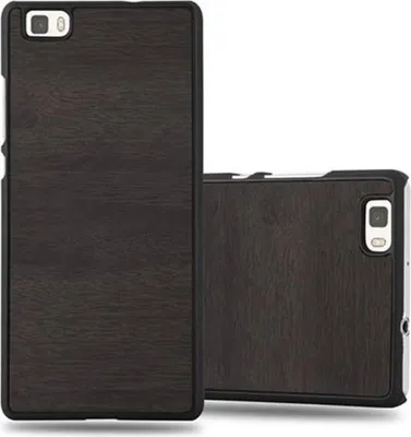Produktbild von Cadorabo Hülle für Huawei P8 LITE 2015 Schutz Hülle in Schwarz Hard Case Etui Holz Optik Handyhülle