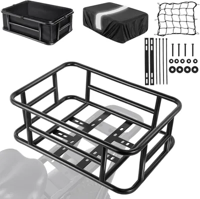 Productafbeelding van Fietsmand achter groot - 46 x 32 x 15 cm - Met binnentas, net en regenhoes