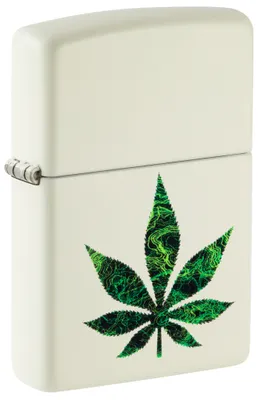Produktbild von ZIPPO - Cannabis Glow Design - Glow-in-the-Dark Color Image - Sturmfeuerzeug nachfüllbar Benzin