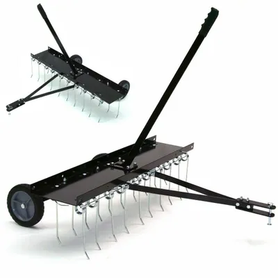 Produktbild von Rasenstriegel Entmooser 100cm Rasenkamm 55599 Vertikutierer Rasenlüfter Rasen