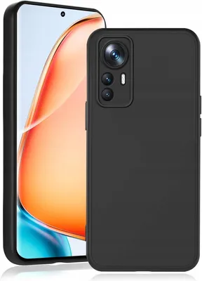 Zdjęcie produktu dla Etui Silikonowe Agedate Xiaomi 12 Pro Czarne slim Ochronne Obudowa