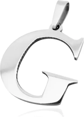Produktbild von Anhänger Buchstabe Alphabet Halskette Lederkette Kugelkette Herren Damen G-nur-anhänger