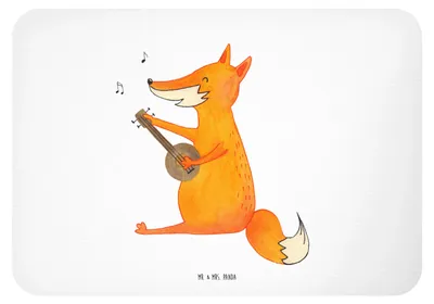 Produktbild von Mr. & Mrs. Panda Kühlschrankmagnet Fuchs Gitarre - Weiß - Geschenk, whiteboardmagnet, Singen, Optimistisch, Musik, büromagnet, Sängerin, Pinnwandmagnet, magnet