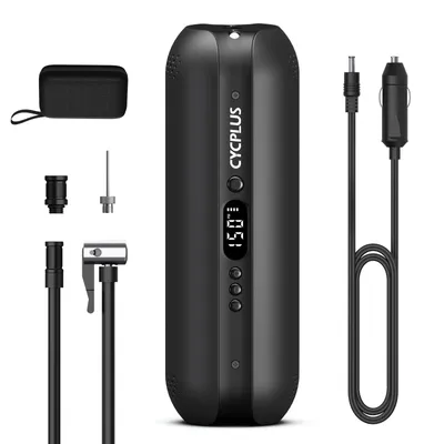 Zdjęcie produktu dla Przenośna sprężarka powietrza - 2600 mAh, 150 PSI, szybkie pompowanie