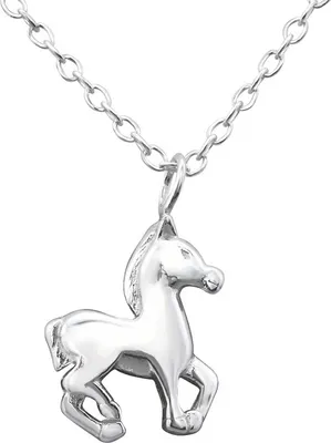 Produktbild von Kette Kinder Silber 925: Mädchen Halskette mit Pferd