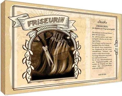 Produktbild von vianmo Holzschild 20x30 cm Friseurin Beruf Arbeit