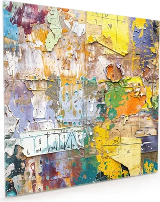 Produktbild von Küchenrückwand Spritzschutz Glas mit Motiv Abstrakte Kunst 40 x 40 cm