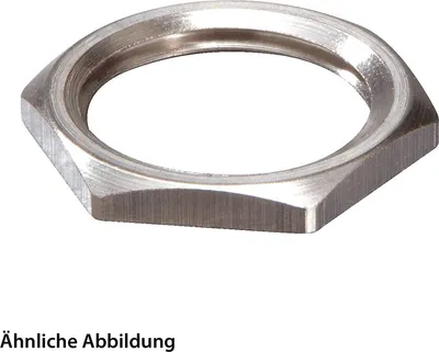 Produktbild von WISKA Gegenmutter 1/4 Zollx1,411 Sechskant Messing (CuZn) vernickelt Farbe silber - 1 Stück