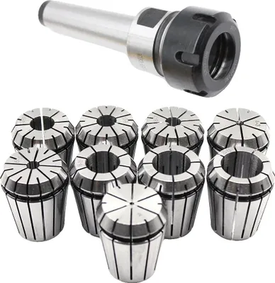 Produktbild von ER32 Spannzangenfutter, 9 Spannzangengrößen, hochpräzise Spannkraft, Silber