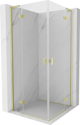 Immagine prodotto di Mexen Mist-H L Duo cabina doccia ad anta 95 x 95 cm, trasparente, oro spazzolato - 8A5L-095L-095P-55-00
