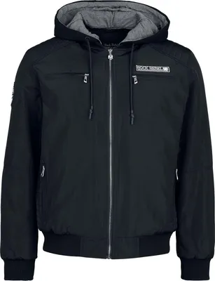 Produktbild von Rock Rebel by EMP Herren schwarze Übergangsjacke mit Kapuze M