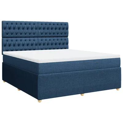 Produktbild von Boxspringbett mit Matratze Blau 180x200 cm Stoff