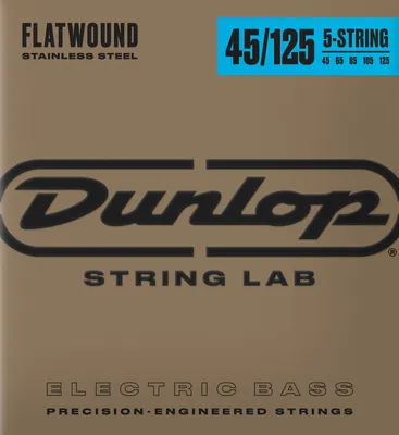 Produktbild von Dunlop Flatwound Stainless Steel 5-saitig 45-125 DBFS45125
