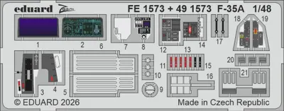 Produktbild von Eduard Accessories FE1573 - 1:48 - F-35A for Italeri - Neu