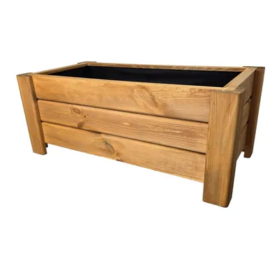 Obrázok produktu pre HolzGarden Drevený Kvetináč Obdĺžnikový Z Masívu Impregnovaný 80 x 32 x 40 cm 54 l Pinia