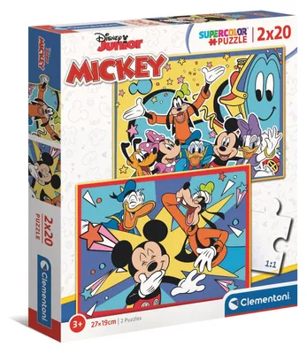 Immagine prodotto di Puzzle Disney Topolino 2x20 Super Color per Bimbi Clementoni