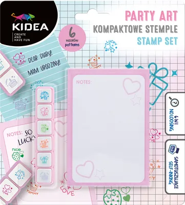Immagine prodotto di Timbri compatti Party Art 6 disegni Kidea