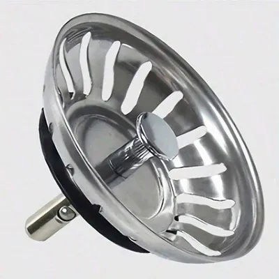 Produktbild von Universal 10er Abflussstopp mit Sieb Geeignet für 80 mm Abflussrohre, Abflussrohr-Sieb und Siebträger, Edelstahl-Abflussrohr-Sieb