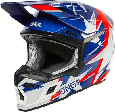 Produktbild von Oneal 3SRS Ride Motocross Helm, blau/rot/weiß, XL (61/62)