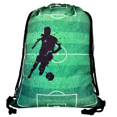 Produktbild von HECKBO Fußball Turnbeutel für Kinder | Sportbeutel für Jungen & Mädchen | Gymsack für Kindergarten, Schule & Training, 40x32 cm