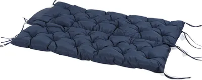 Obrázok produktu pre Outsunny 3-miestny poťah na lavičku 150 x 98 x 8 cm, vankúš na lavičku so stuhami, modrý