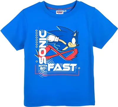 Produktbild von Sonic The Hedgehog Kinder Junge kurzarm T-Shirt Shirt – Blau / 98