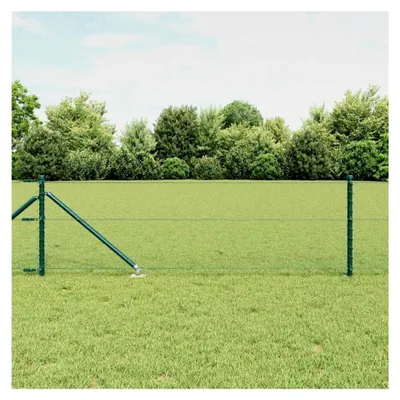 Produktbild von Zaunpfosten Grün 10 x 0,8 m (13 mm Maschen) Stahl und PVC Gartenzaun für Hundezaun, Weidezaun, Gartenzaun und Hühnerzaun