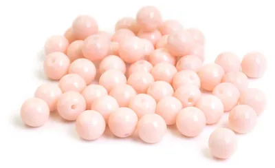 Produktbild von Vintageparts Glasperlen glasiert rosa rund 6 mm für Perlenarmbänder, 40 Stück