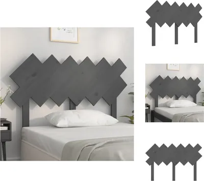 Immagine prodotto di vidaXL Testata del letto grigio 122,5x3x80,5 cm in legno di pino massiccio - Testate e piedi
