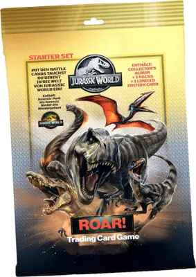 Produktbild von Jurassic World Karten - ROAR! Trading Cards Sammelkarten - 1 Starter