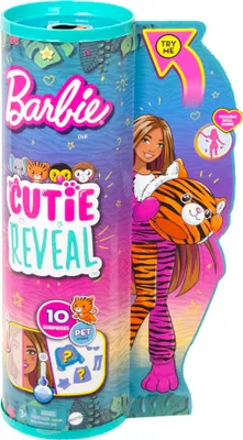 Zdjęcie produktu dla Barbie Cutie Reveal HKP99, Lalka modowa, Damski, 3 lat(a), Chłopak, dziewczyna, 303 mm, Wielobarwny