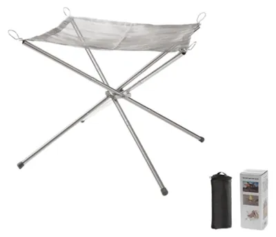 Produktbild von INF Tragbare klappbare Feuerstelle mit Grillrost Edelstahl für Camping Medium