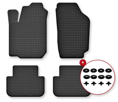 Zdjęcie produktu dla Dywaniki gumowe do Mitsubishi Carisma 1995-2004 (sedan/liftback/hatchback) – 4 szt., czarne, dobierane – Wielganizator Semi-Universal