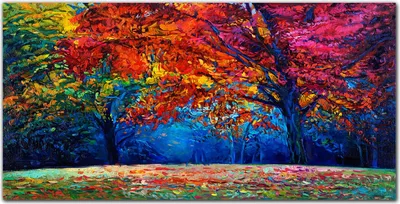 Produktbild von Coloray Bild aus Acryl 140 cm x 70 cm - Küche Wanddekoration Dekoration Wohnzimmer Gehärtetes Acryl Bild auf Acrylglas - Wald Blätter