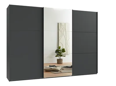 Produktbild von Schwebetürenschrank >indiana A< in GRAPHIT / SPIEGEL - 300x216x65cm (BxHxT)