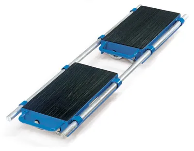 Produktbild von Fetra Schwerlastroller Fahrwerk, Tragplatte LxB 425 x 220 mm, Tragkraft 24 t