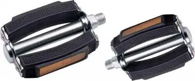 Produktbild von Marwi Pedal Set 677H mit Reflektoren Silberschwarz (Workshop -Verpackung)