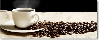 Produktbild von Tulup® Glas-Bild Wandbild aus Glas - 125x50 - Wandkunst - Wandbild hinter gehärtetem Sicherheitsglas - Dekorative Wand für Küche & Wohnzimmer - Essen & Getränke - Aromatischer Kaffee - Beige