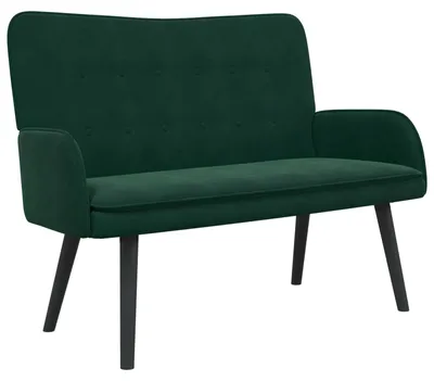 Produktbild von 2-Sitzer Sofa Dunkelgrün 115 x 61 x 87 cm Samt (V)